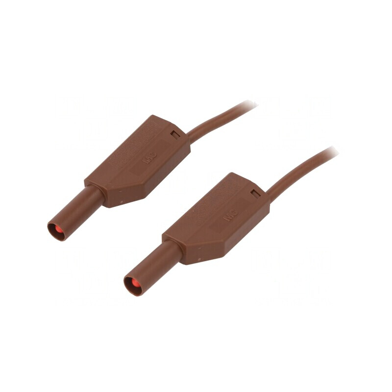 Cablu de măsurare 32A mufă banană 4mm maro | Electronic-mag.ro | Componente Electronice