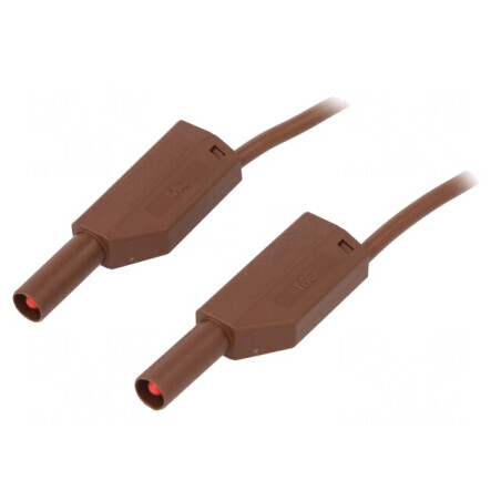 Cablu de măsurare 32A mufă banană 4mm maro | Electronic-mag.ro | Componente Electronice