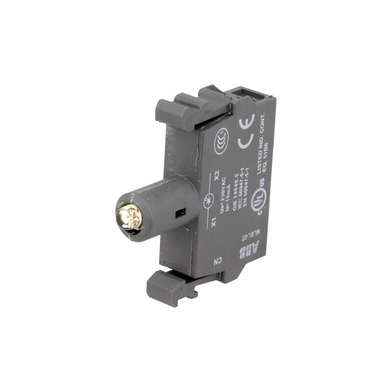 Lampa LED Frontală 230V Galbenă 22mm | Electronic-mag.ro | Componente Electronice