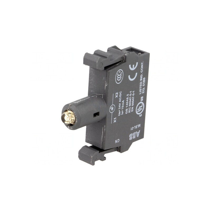 Iluminare LED Frontală 22mm 24VAC Galbenă | Electronic-mag.ro | Componente Electronice