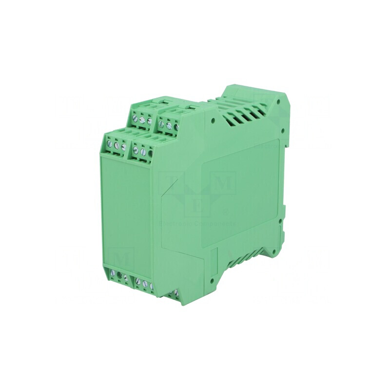 Carcasă Poliamidă Verde pentru Șină DIN cu 24 Borne | Electronic-mag.ro | Componente Electronice