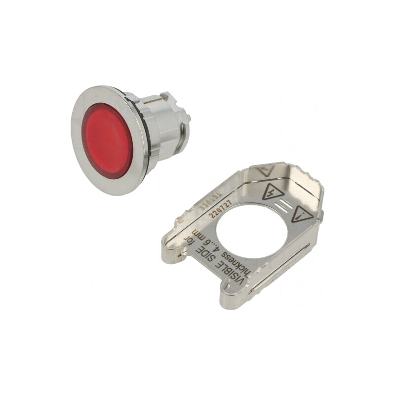 Comutator de Apăsare 30mm Roșu IP66 | Electronic-mag.ro | Componente Electronice