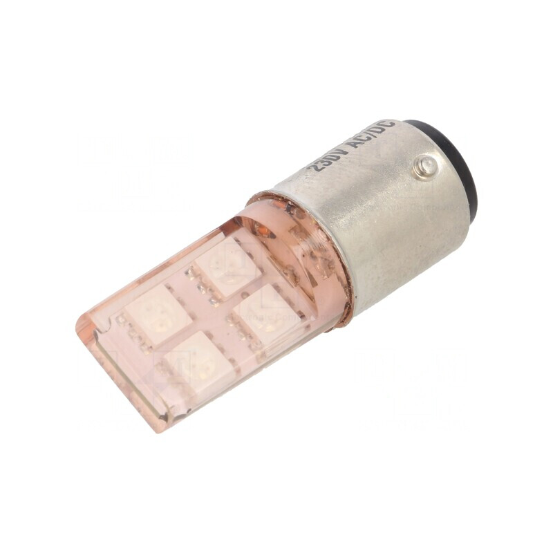 Lampă LED portocalie 230V BA15D | Electronic-mag.ro | Componente Electronice