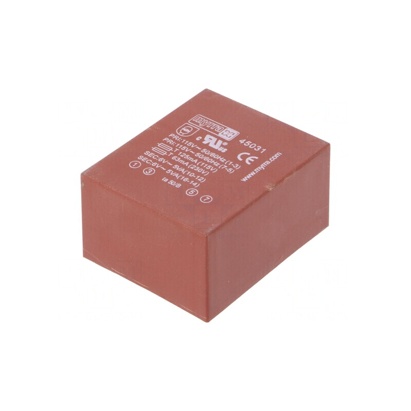 Transformator încapsulat 10VA 115/230V 6V 6V PCB | Electronic-mag.ro | Componente Electronice