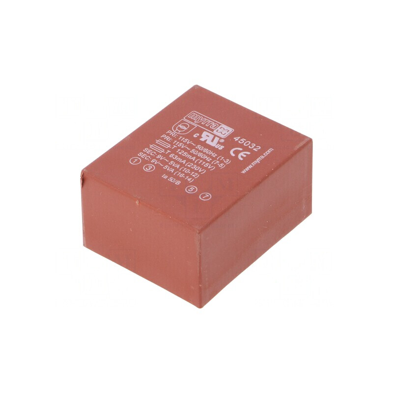 Transformator Încapsulat 10VA 115/230V 9V 9V 556mA PCB | Electronic-mag.ro | Componente Electronice
