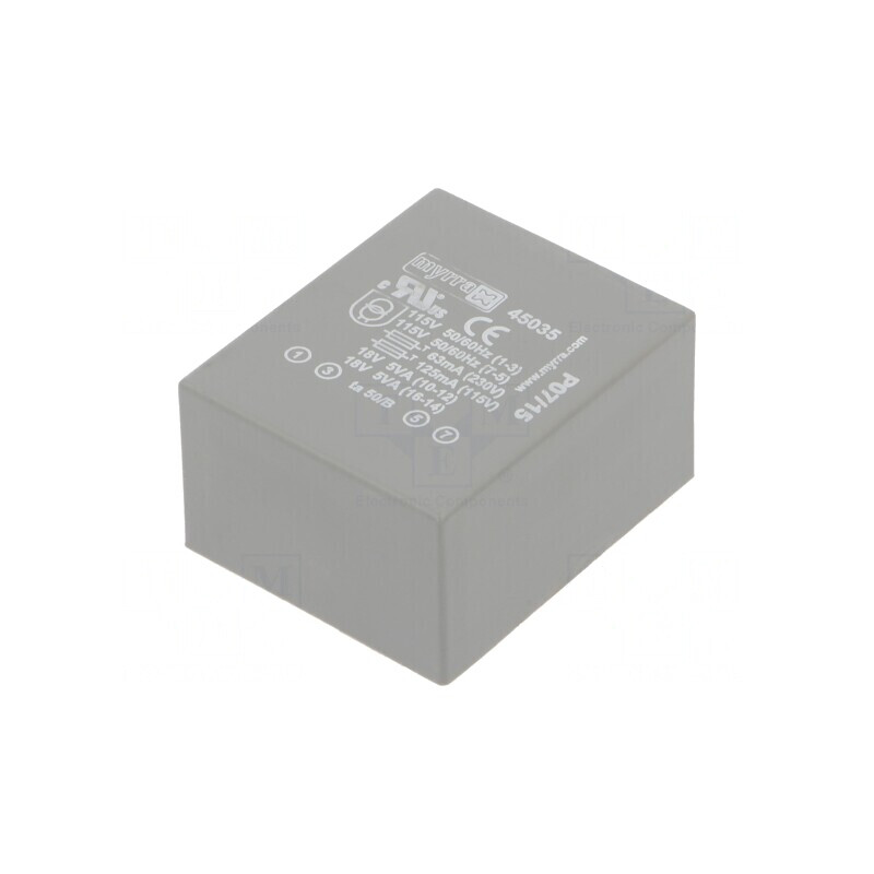 Transformator Încapsulat 10VA 115V/230V 18V/18V 278mA | Electronic-mag.ro | Componente Electronice