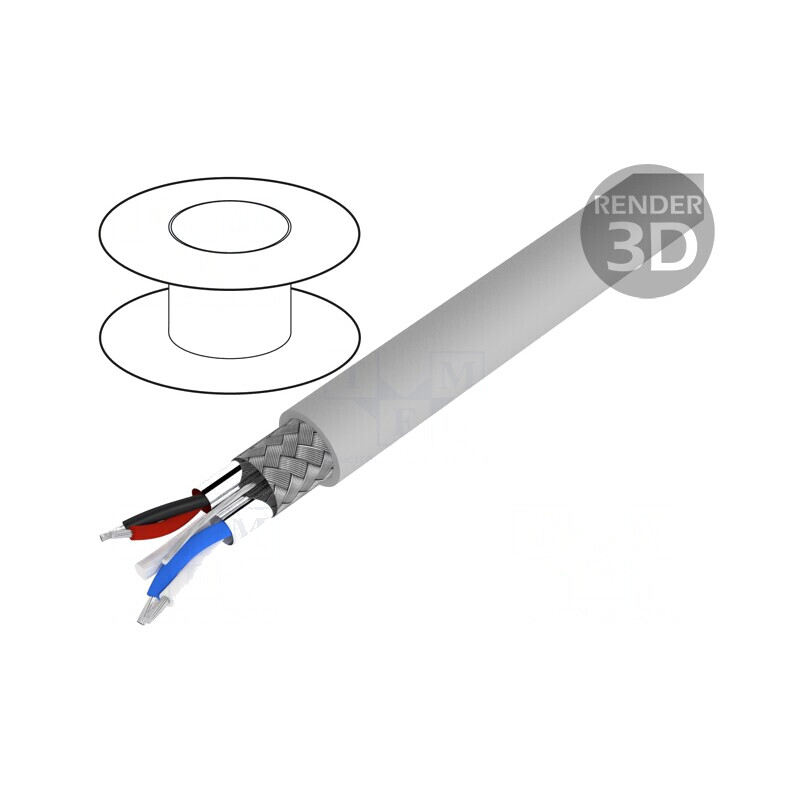 Cablu DeviceNet litat Cu PVC gri 1x2x15AWG 1x2x18AWG | Electronic-mag.ro | Componente Electronice