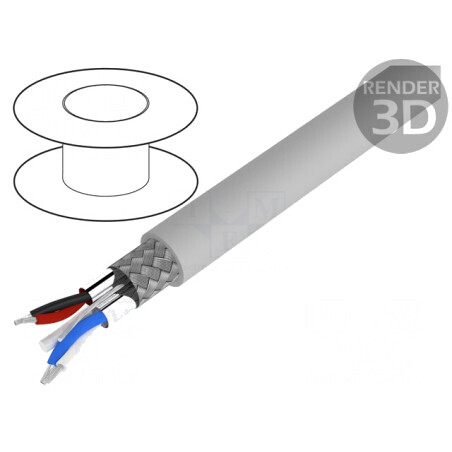 Cablu DeviceNet litat Cu PVC gri 1x2x15AWG 1x2x18AWG | Electronic-mag.ro | Componente Electronice