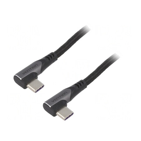 Cablu USB C unghi 2m negru | Electronic-mag.ro | Componente Electronice