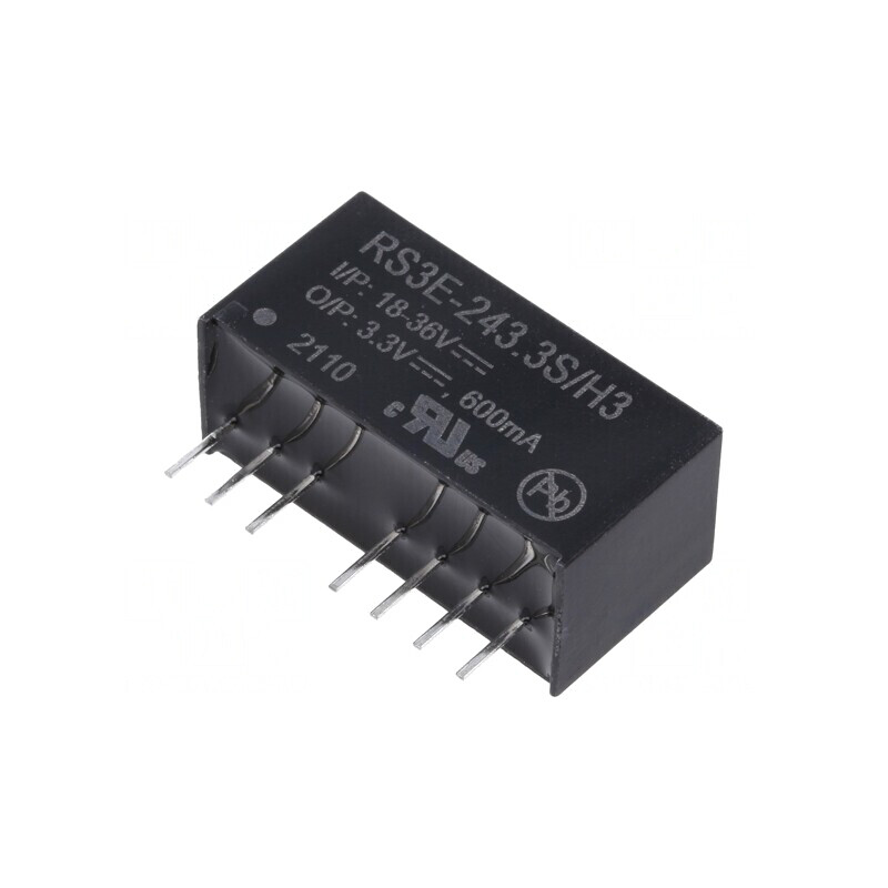 Convertor DC/DC 3W 18-36V la 3,3V 600mA SIP8 | Electronic-mag.ro | Componente Electronice