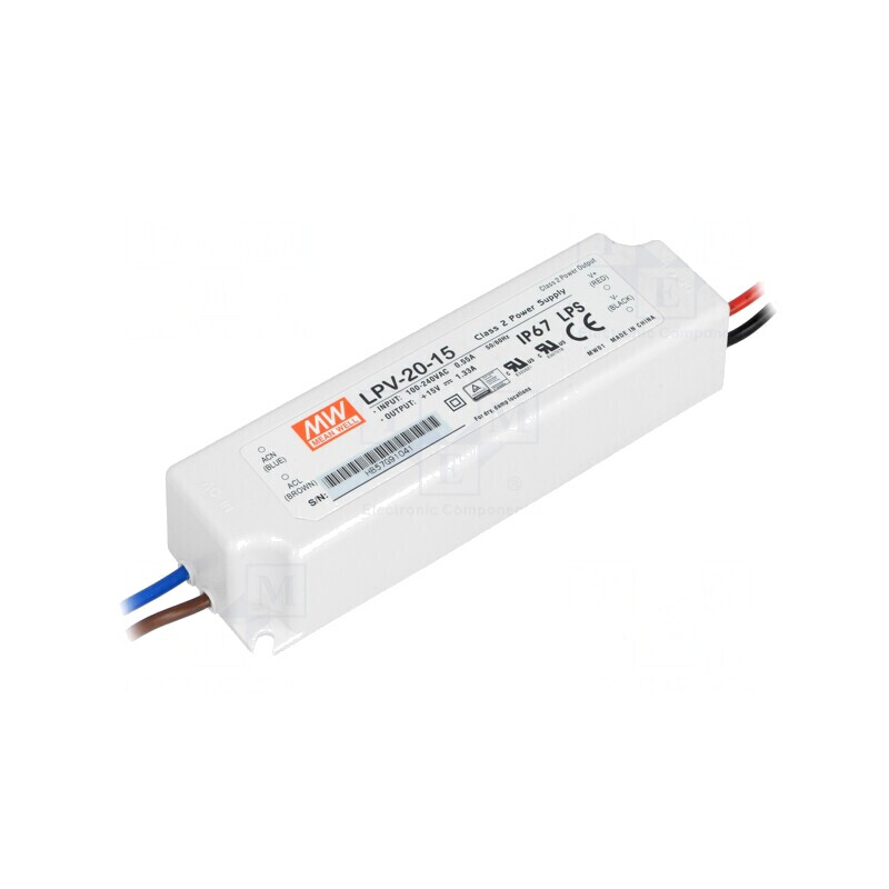 Alimentator LED 20W 15VDC IP67 | Electronic-mag.ro | Componente Electronice