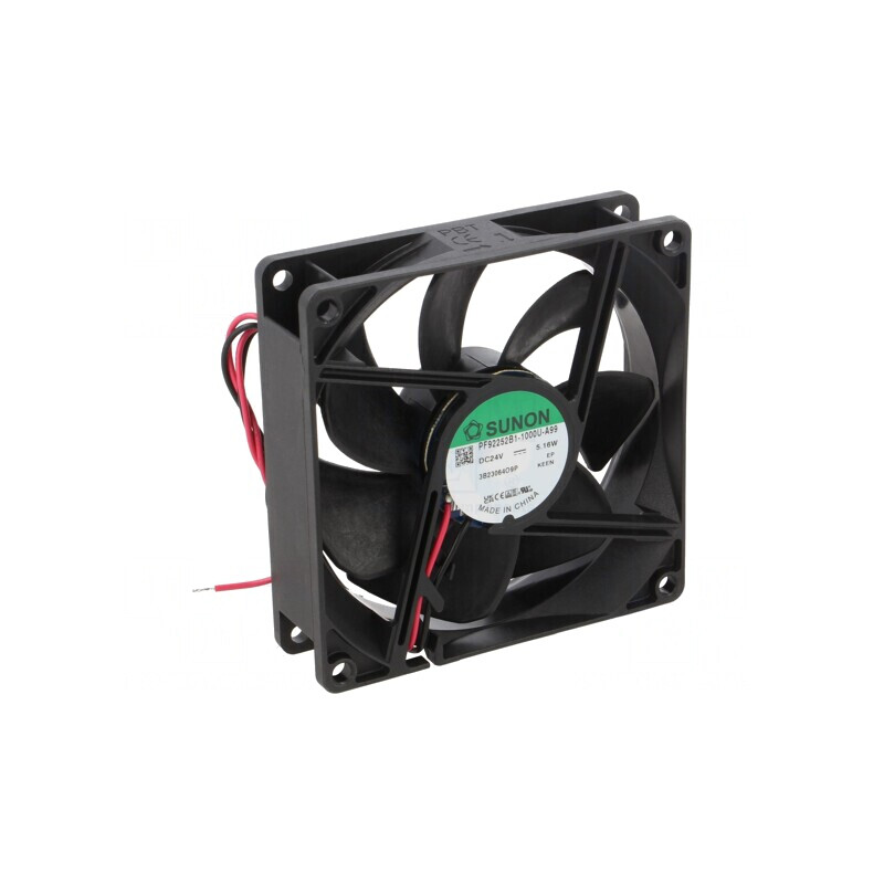Ventilator DC Axial 24V 92x92x25mm 128m3/h 46.1dBA Cu Bilă | Electronic-mag.ro | Componente Electronice