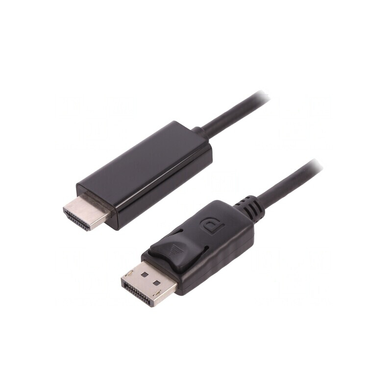 Cablu DisplayPort 1.2 la HDMI 1m Negru | Electronic-mag.ro | Componente Electronice