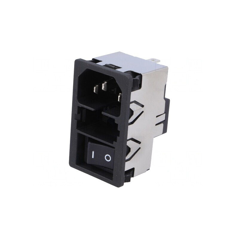 Conector Alimentare AC 10A 250V Soclu Tată IEC 60320 | Electronic-mag.ro | Componente Electronice