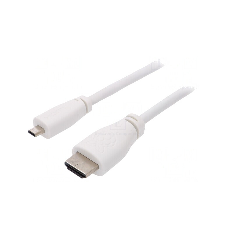 Cablu HDMI 2.0 Micro HDMI 2m Alb | Electronic-mag.ro | Componente Electronice