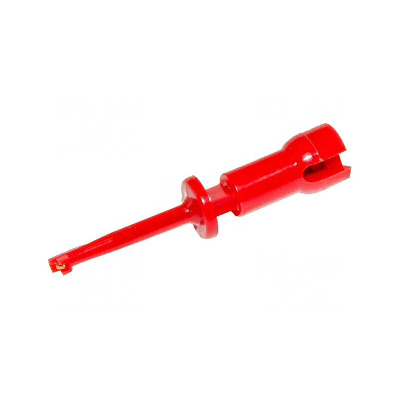 Clips de Măsurare cu Cârlig Aurit 600V Roșie 44mm | Electronic-mag.ro | Componente Electronice