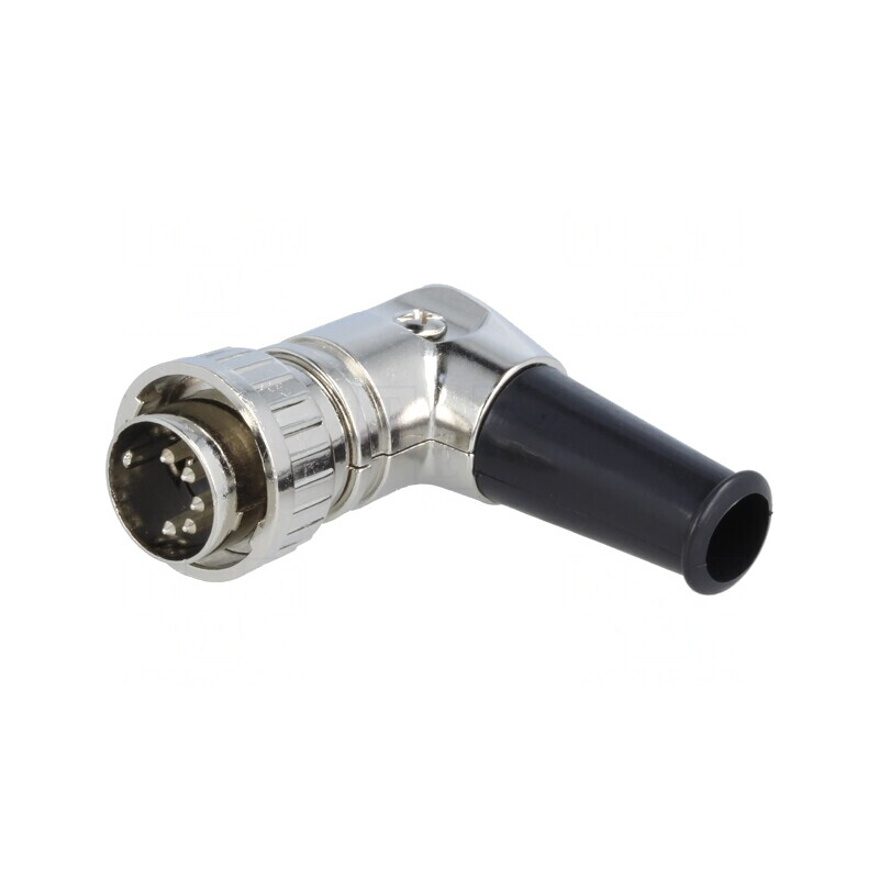 Mufă DIN tată 5 pini 180° unghi 90° | Electronic-mag.ro | Componente Electronice