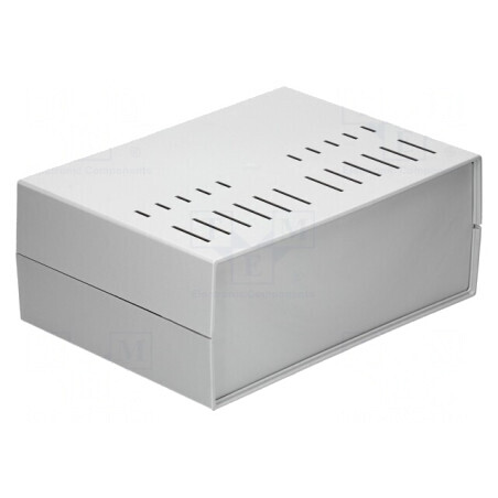 Carcasă ventilată gri 294x217x120mm | Electronic-mag.ro | Componente Electronice
