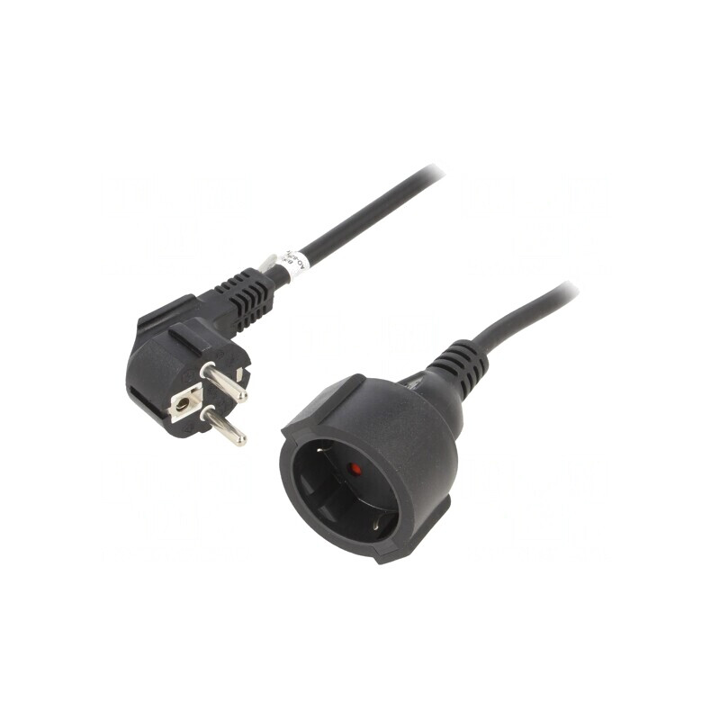 Prelungitor alimentare negru 3m 10A 3x1,5mm2 | Electronic-mag.ro | Componente Electronice