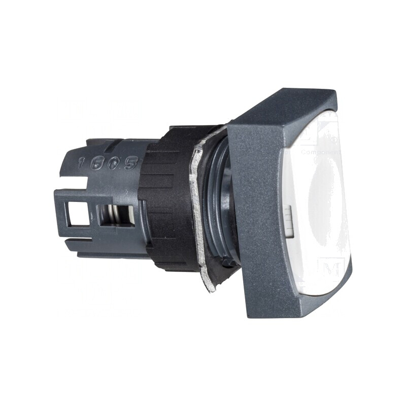 Buton Comutator 16mm Alb | Electronic-mag.ro | Componente Electronice