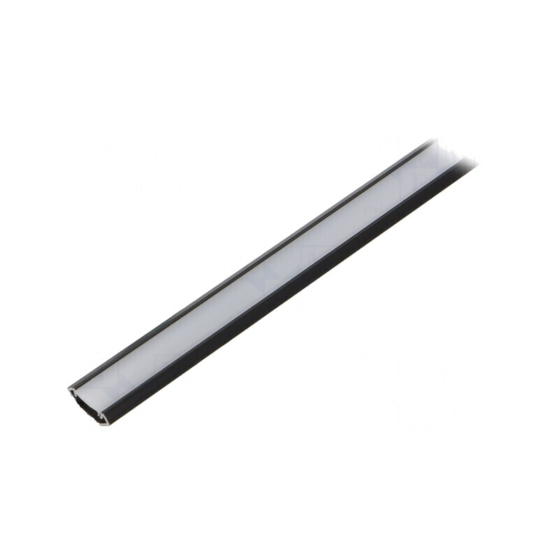 Profil aluminiu negru pentru LED 1m | Electronic-mag.ro | Componente Electronice