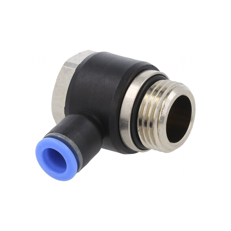 Racord Push-in Unghi Alamă Nichelată PBT 0,95-15bar | Electronic-mag.ro | Componente Electronice