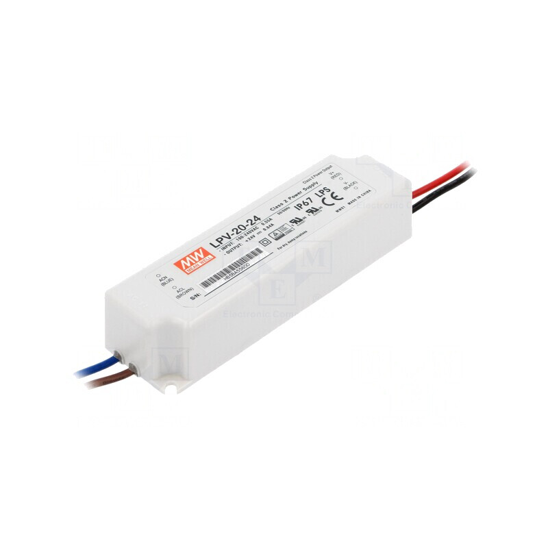 Alimentator LED 20W 24V IP67 | Electronic-mag.ro | Componente Electronice