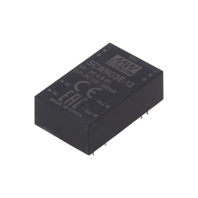 Convertor DC/DC 3W 4.5-9V la 12V 250mA DIP24 | Electronic-mag.ro | Componente Electronice