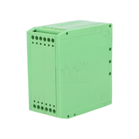Carcasă pentru șină DIN, poliamidă, 79.5mm x 40mm x 74mm | Electronic-mag.ro | Componente Electronice