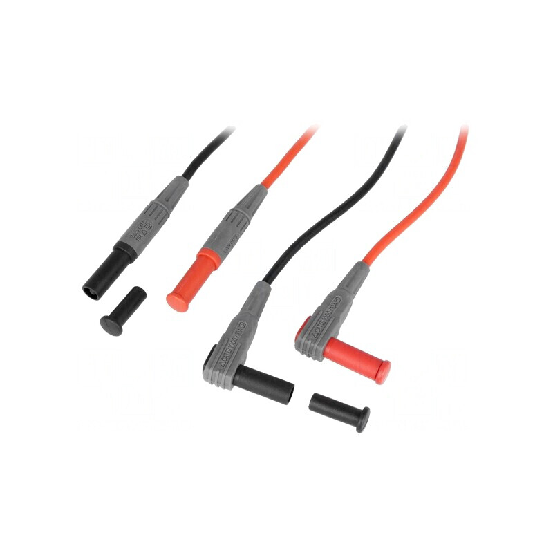 Cabluri de măsurare 10A 1m Negru și Roșu | Electronic-mag.ro | Componente Electronice