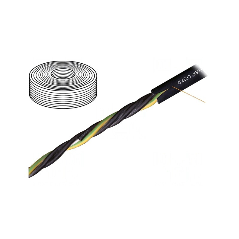 Cablu motor chainflex CF37.D 4G1,5mm2 negru litat Cu | Electronic-mag.ro | Componente Electronice