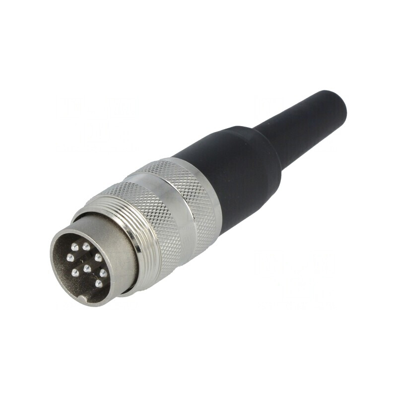 Conector M16 mufă tată 8 pini 100V drept | Electronic-mag.ro | Componente Electronice