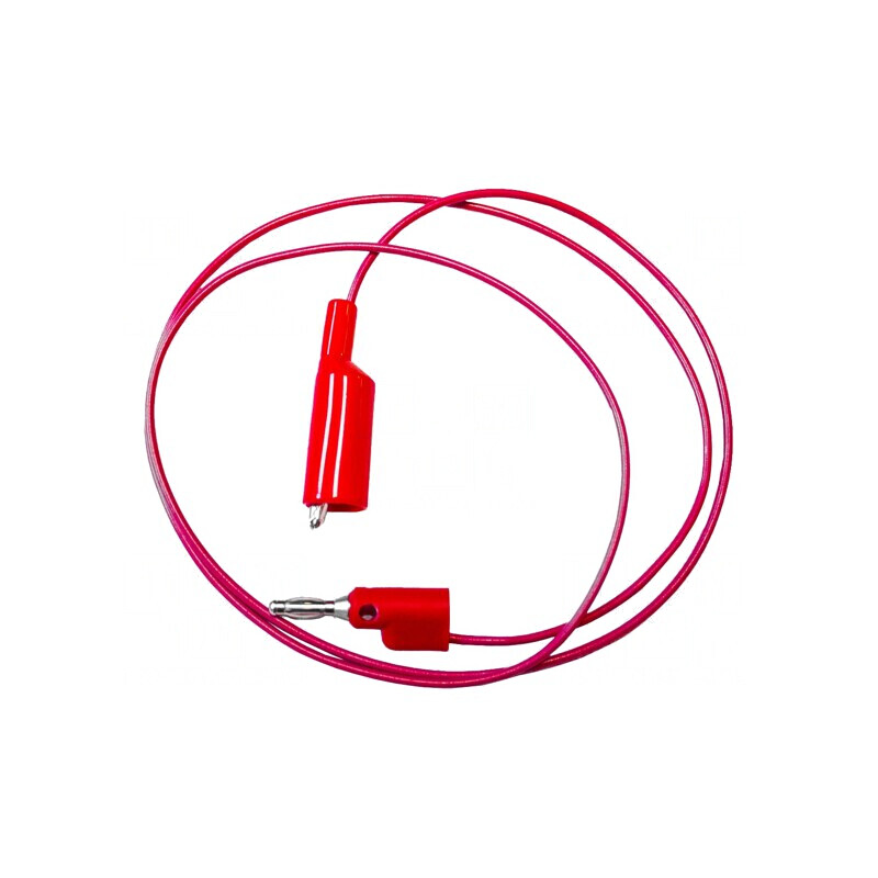 Cablu Măsurare 5A Mufă Banană 4mm Clemă Crocodil Roșie | Electronic-mag.ro | Componente Electronice
