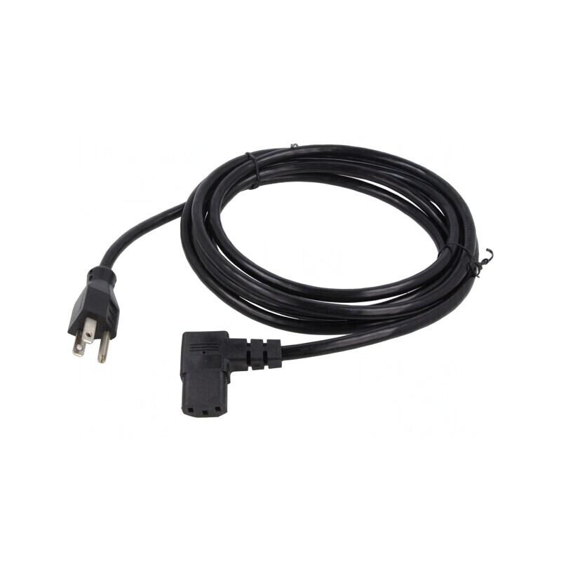 Cablu Alimentare 3x18AWG IEC C13 la NEMA 5-15 2,3m | Electronic-mag.ro | Componente Electronice