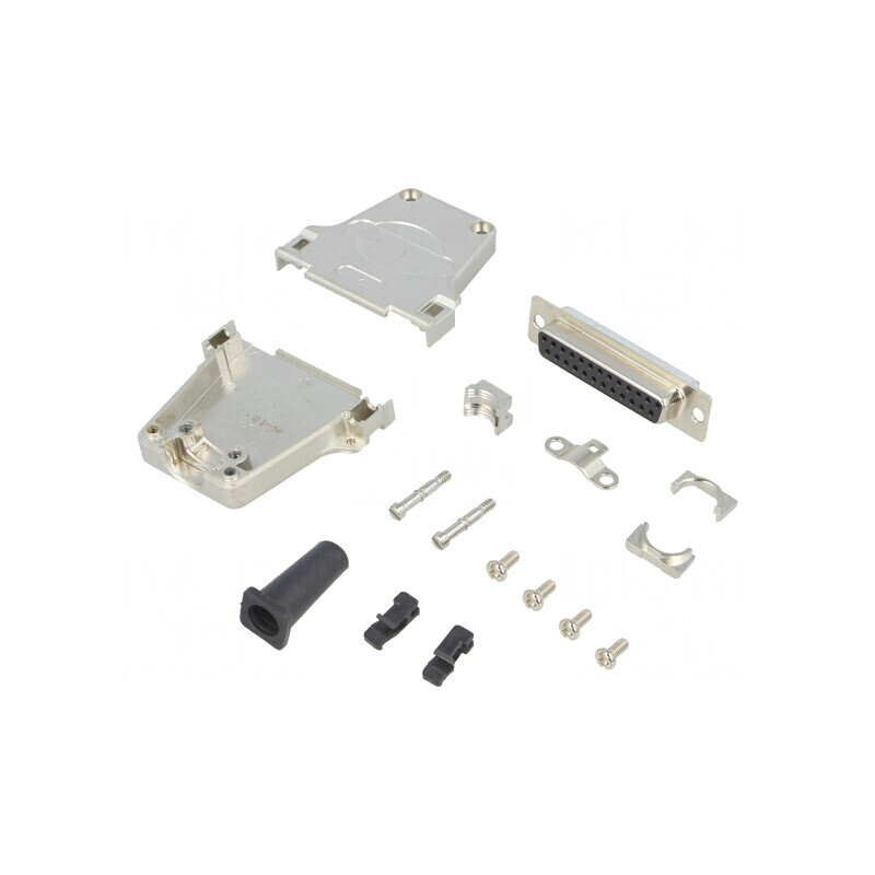 D-Sub 25-Pin Mufă Mamă pentru Lipire pe Cablu - Neagră | Electronic-mag.ro | Componente Electronice