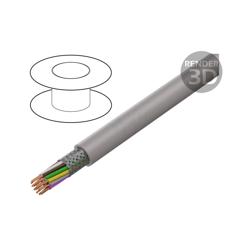Cablu UNITRONIC® LiHCH 18x0,5mm2 Gri-Bej 60V Fără Halogen | Electronic-mag.ro | Componente Electronice
