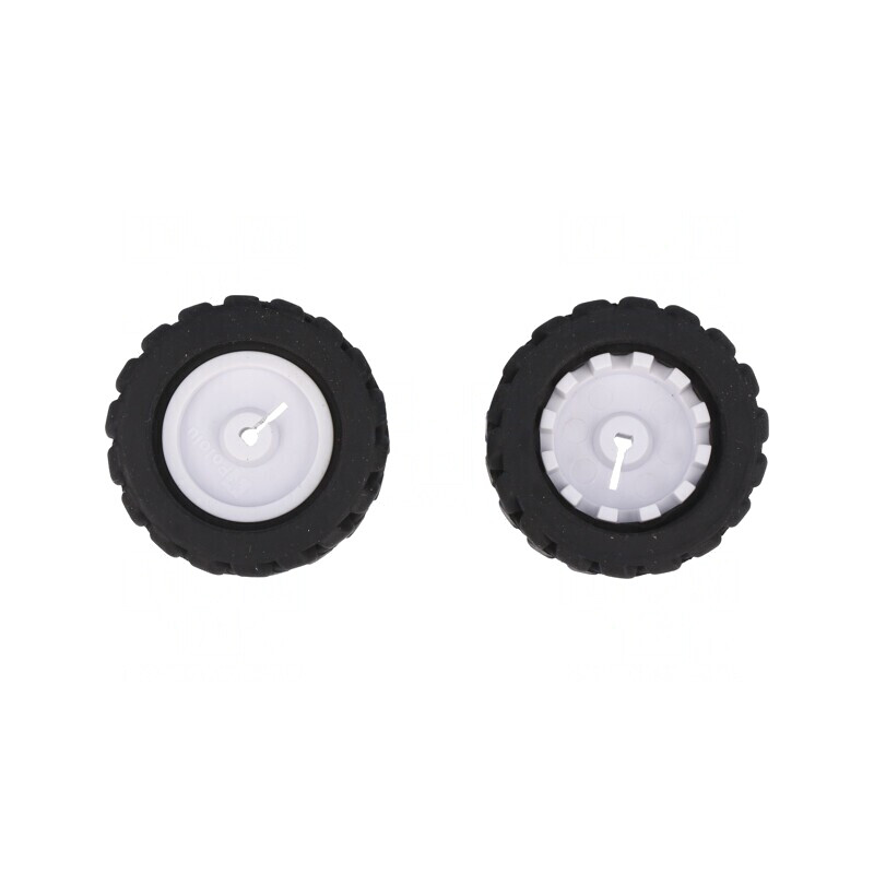 Ax neagră cu crestătură D și împingere 42mm, 3mm | Electronic-mag.ro | Componente Electronice