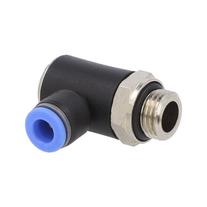 Racord Push-In Unghi Alama Nichelată PBT 0,95-15bar | Electronic-mag.ro | Componente Electronice