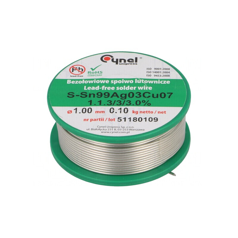 Sârmă de Lipit Fără Plumb 1mm 100g | Electronic-mag.ro | Componente Electronice