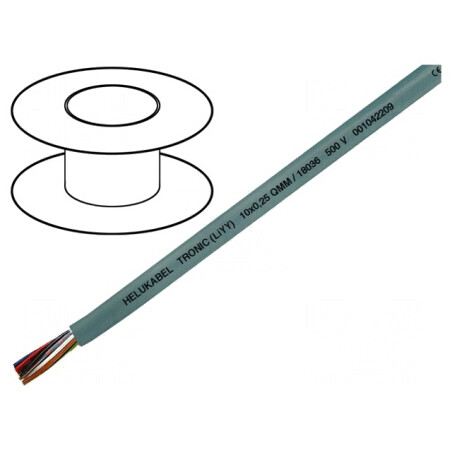 Cablu LiYY 37x0,34mm2 Neecranat 500V Gri | Electronic-mag.ro | Componente Electronice