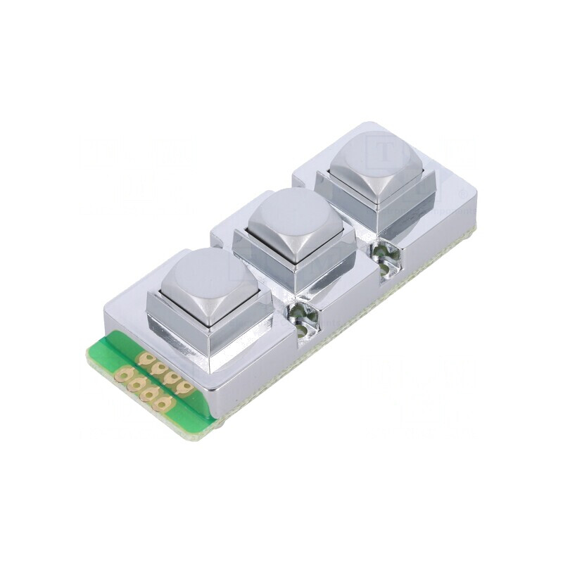 Tastatură Metalică 3 Butoane | Electronic-mag.ro | Componente Electronice