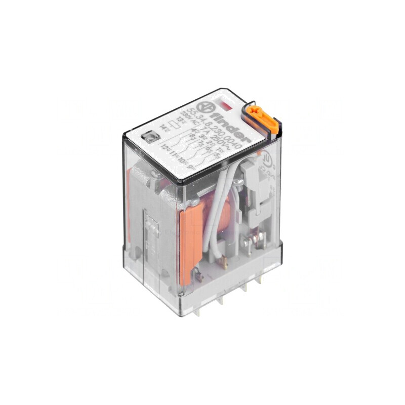Releu electromagnetic 4PDT 230VAC 15A | Electronic-mag.ro | Componente Electronice