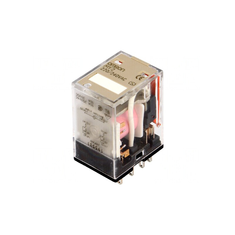 Releu Electromagnetic DPDT 230VAC 10A | Electronic-mag.ro | Componente Electronice