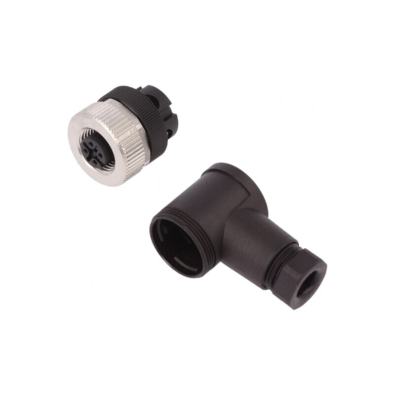 Conector M12 Mufă Mamă 4-PIN Filet Interior 4A | Electronic-mag.ro | Componente Electronice