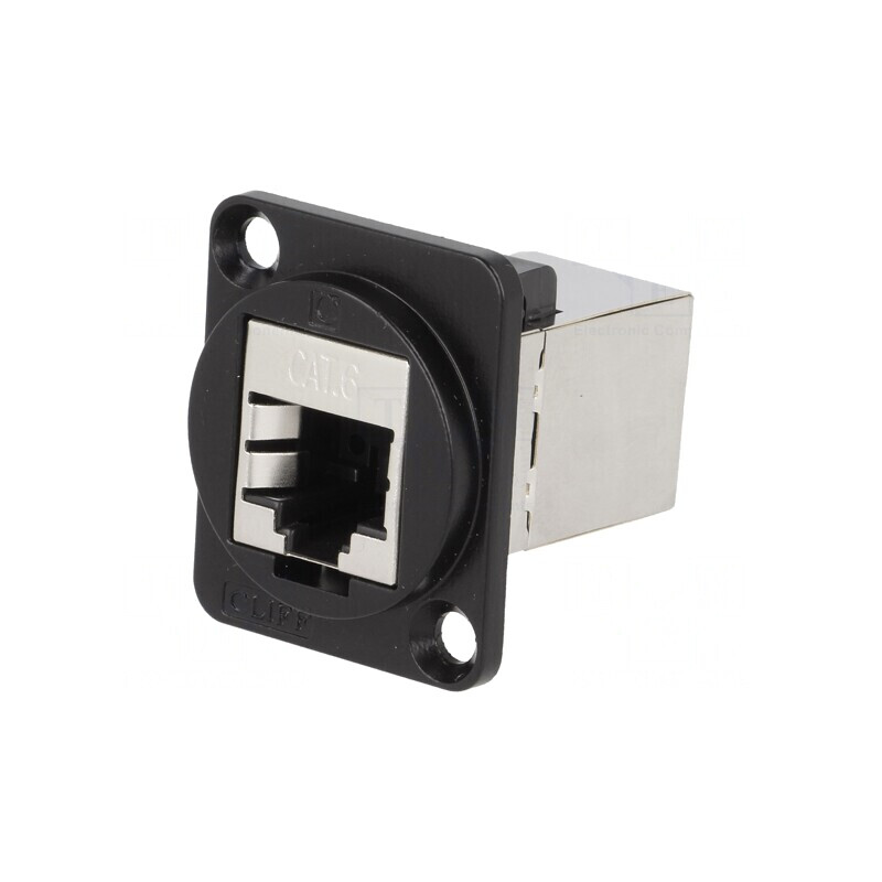 Adaptor FT Cat 6 Ecranat Metalic 8P8C 19x24mm | Electronic-mag.ro | Componente Electronice