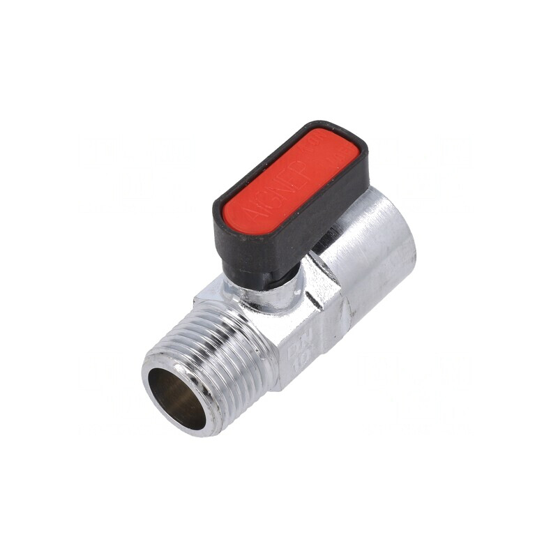 Robinet mecanic cu bilă max 20 bar alamă nichelată | Electronic-mag.ro | Componente Electronice