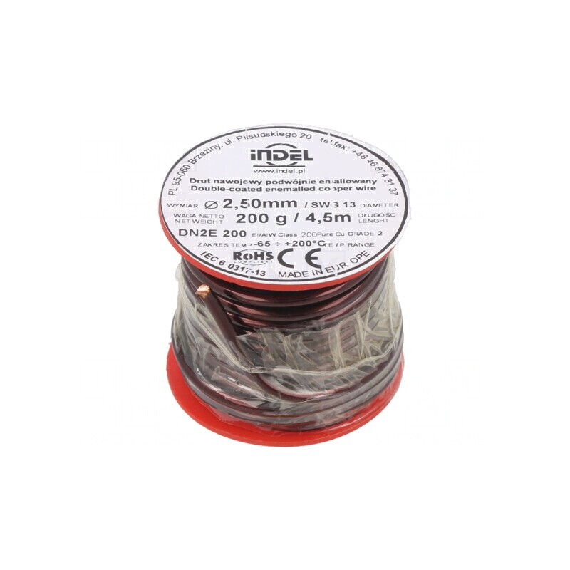 Sârmă Emailată Dublă 2,5mm 0,2kg Cu | Electronic-mag.ro | Componente Electronice Sârmă Emailată Dublă 2,5mm 0,2kg Cu | Electronic-mag.ro | Componente Electronice