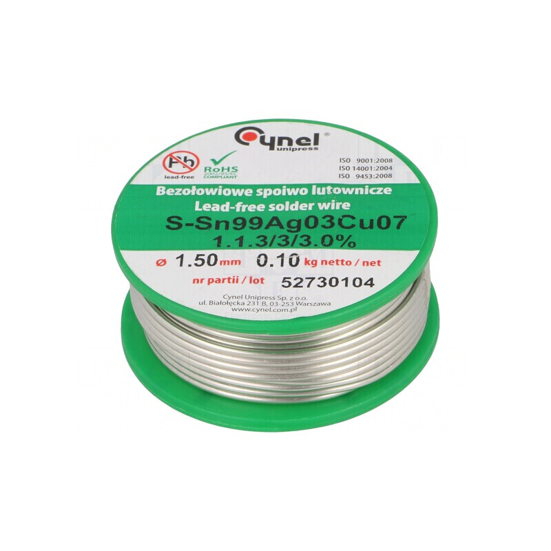 Sârmă de lipit fără plumb 1,5mm 100g | Electronic-mag.ro | Componente Electronice