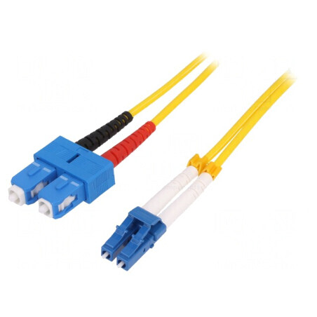 Patch Cord Fibră OS2 LC/UPC SC/UPC 5m Galben | Electronic-mag.ro | Componente Electronice
