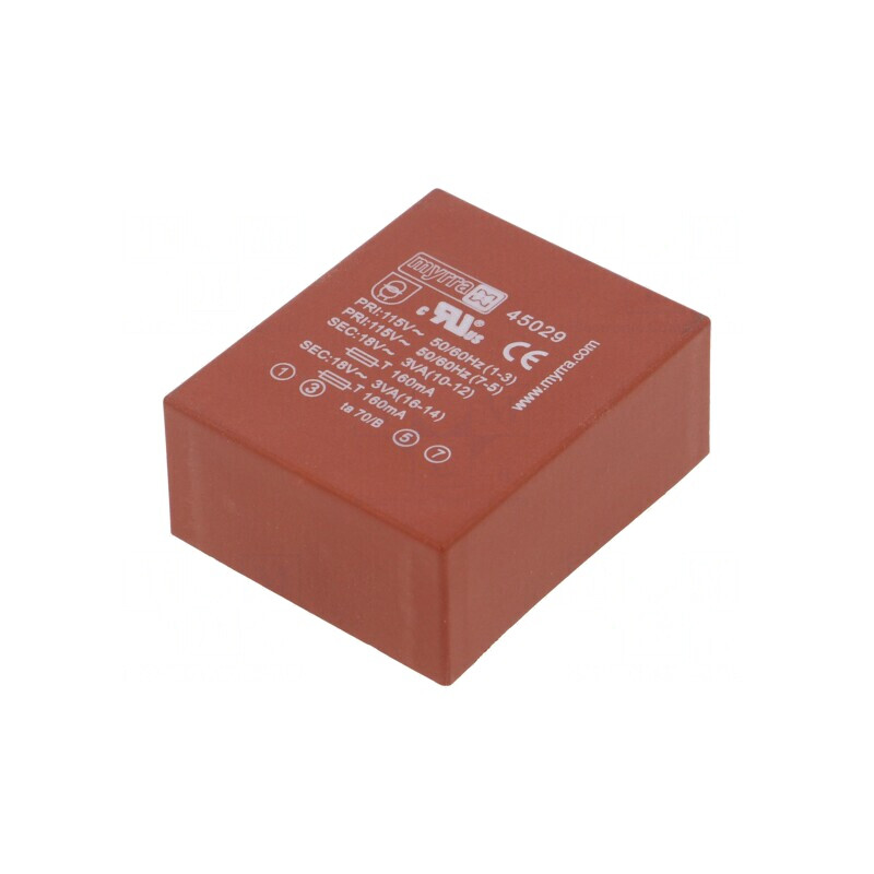 Transformator Încapsulat 6VA 115/230VAC 18V 167mA | Electronic-mag.ro | Componente Electronice